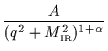 $\displaystyle {\frac{A}{(q^2+M_{\scriptscriptstyle\rm IR}^2)^{1+\alpha}}}$